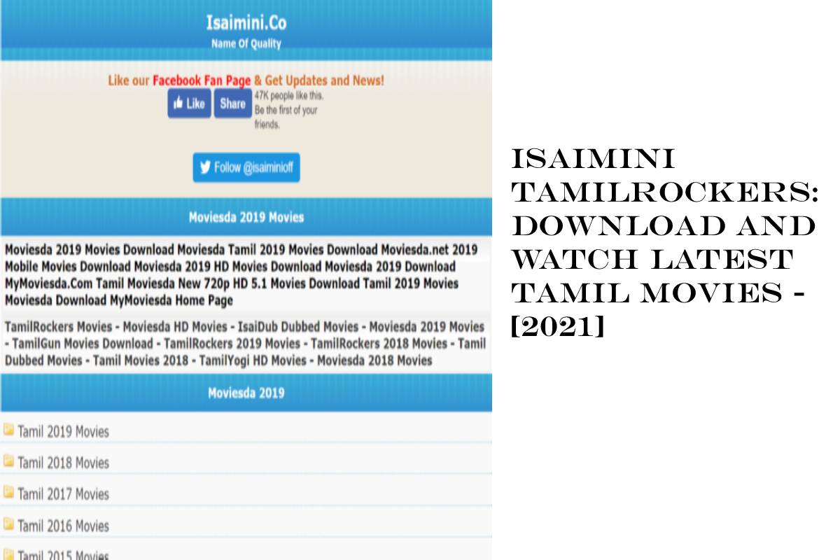 Isaimini Tamilrockers Download & Watch Tamil Movies [2023]